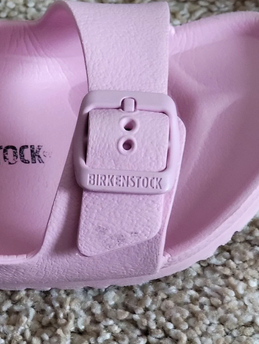 ♥️EUC♥️ Birkenstock Kids Light Pink EVA Two-Strap Slide Sandals - Picture 9 of 10